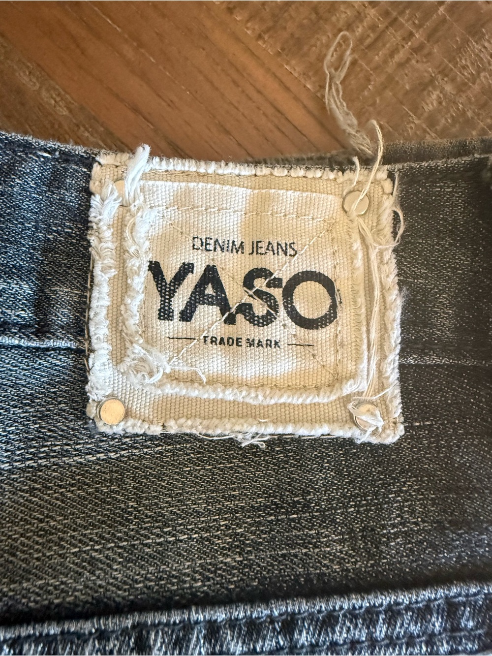 YASO Distressed Embellished Pocket Jeans - Blue - Picture 2 of 5